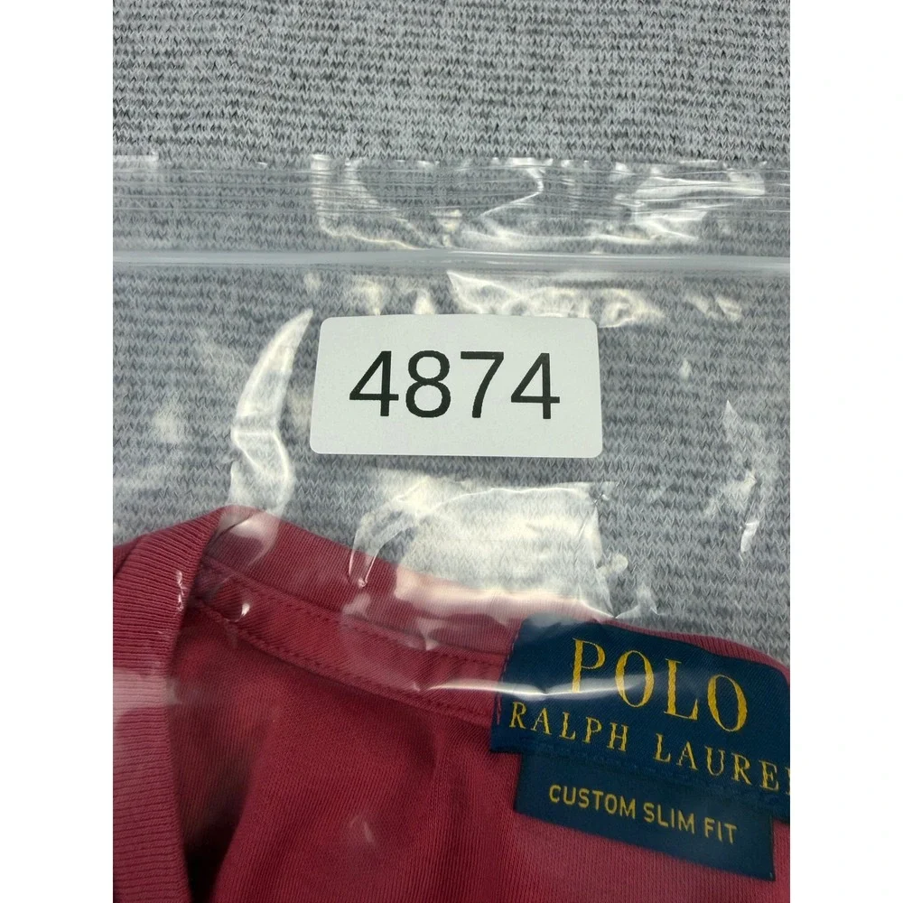 Polo Ralph Lauren Mens Custom Slim Fit V-Neck T-Shirt Small Cotton Pony Logo